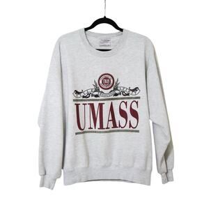 Vintage University of Massachusetts UMass College Crewneck Sweatshirt S Preppy